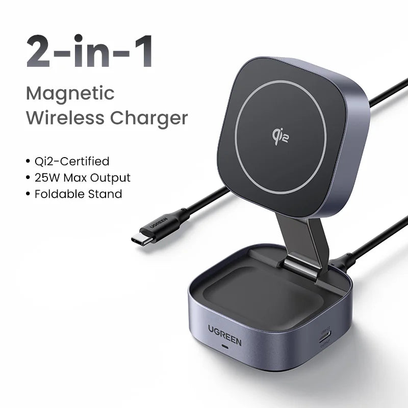 Magnetic Wireless 2-in-1 Charging Stand