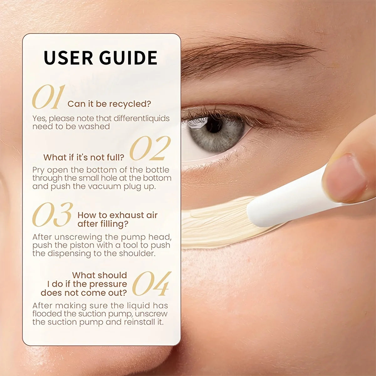 Clear Foundation Dispenser Bottle