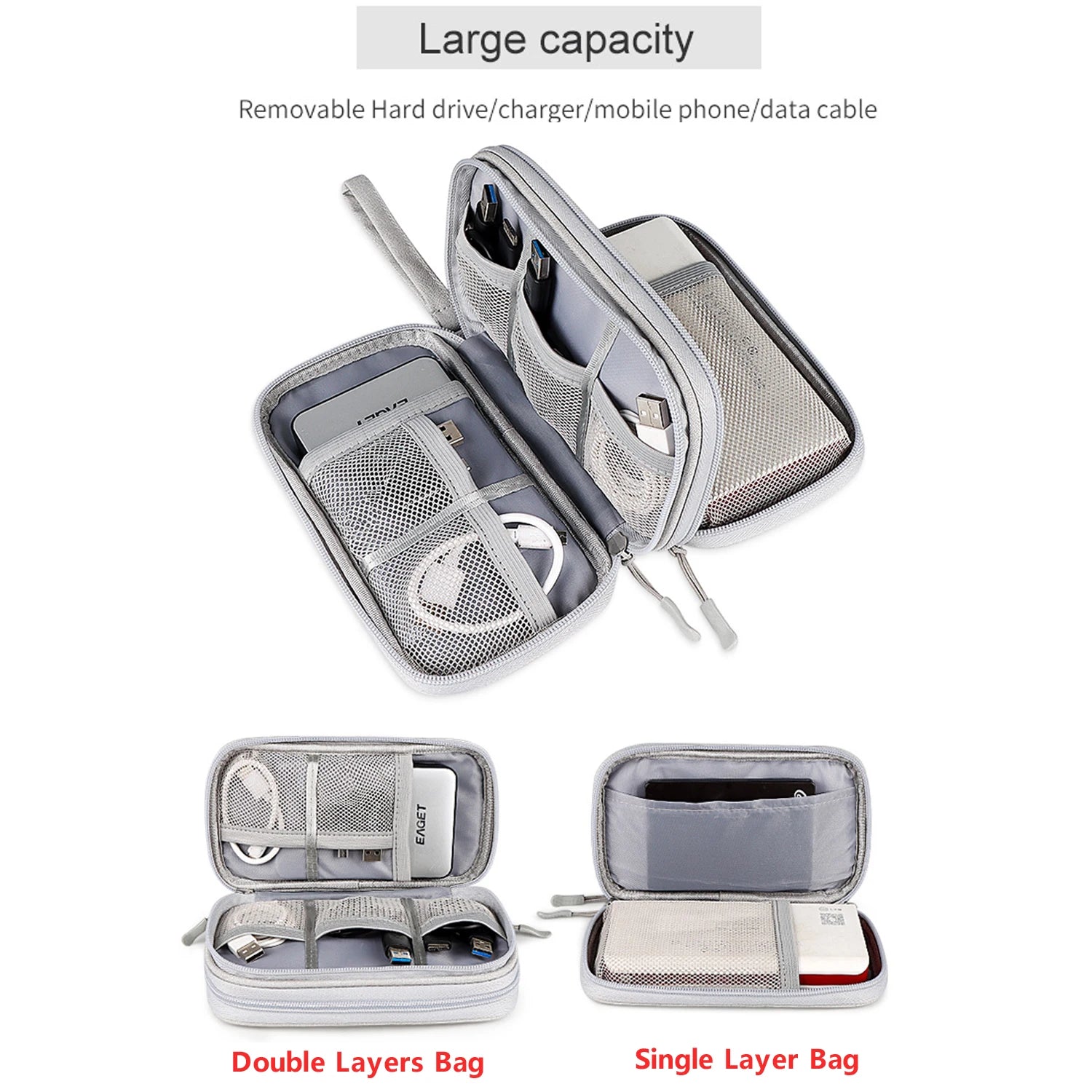 Data Cable Storage Waterproof Bag