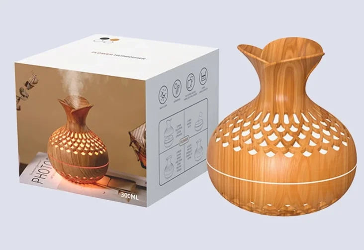 Wood Grain Mini Vase Humidifier
