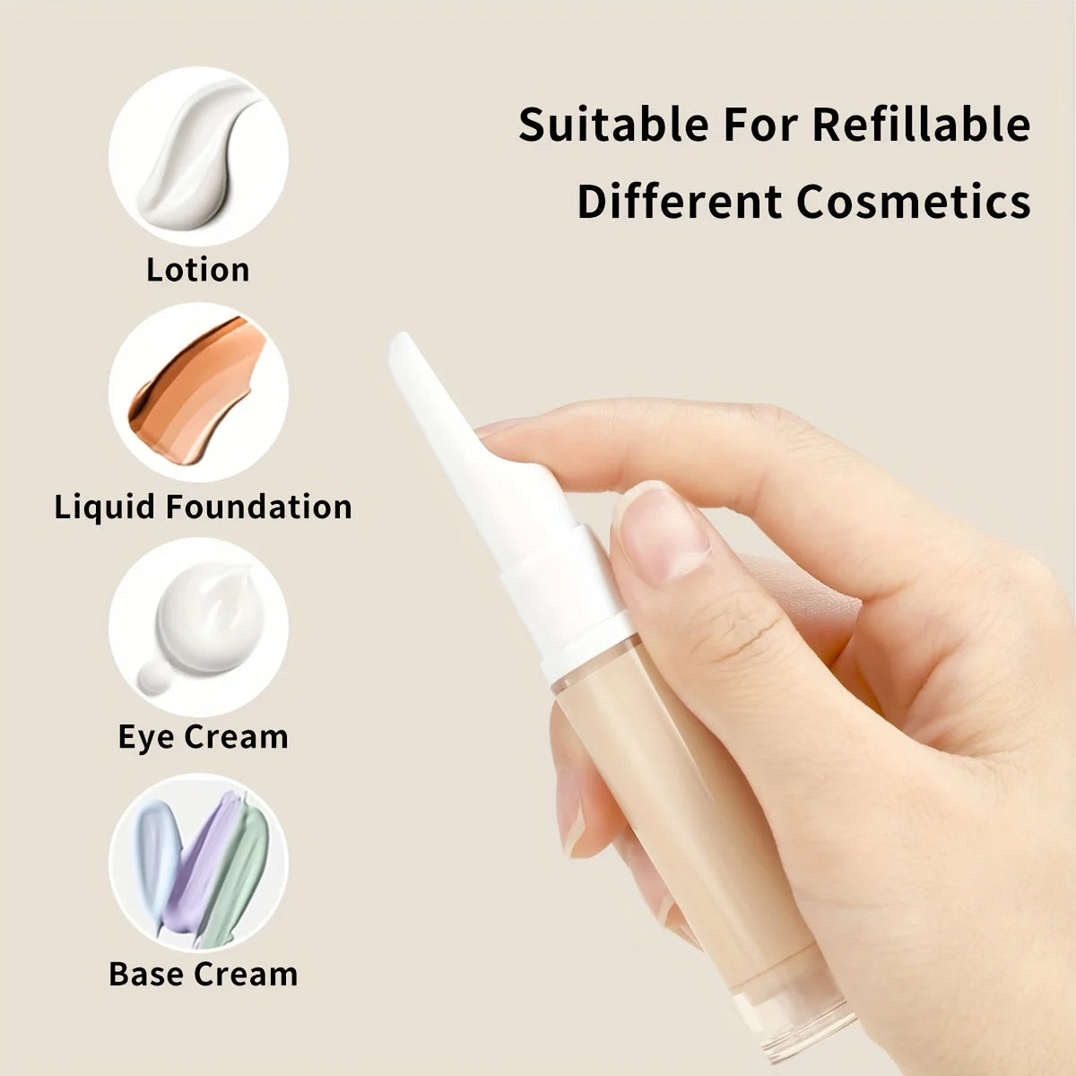 Clear Foundation Dispenser Bottle