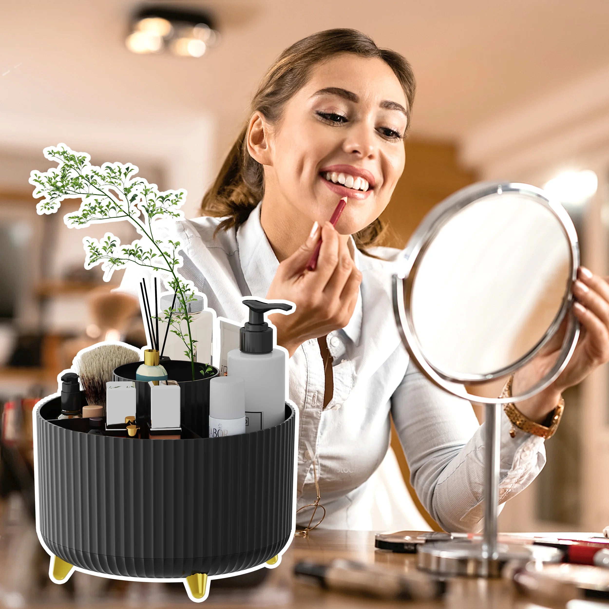 Rotating Makeup Organizer