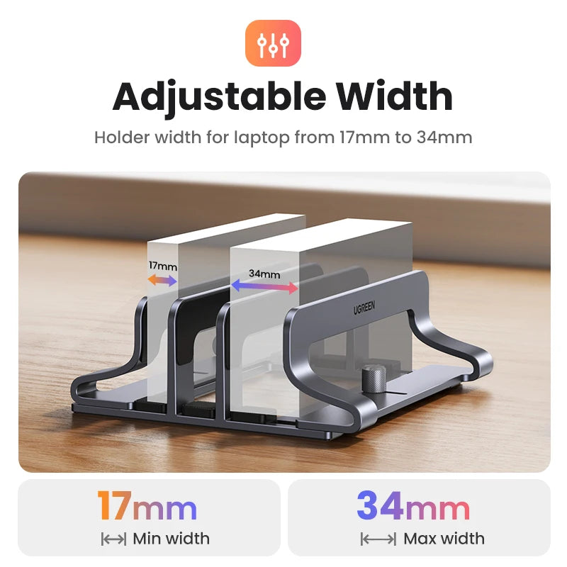 Triple Slots Vertical Laptop/ipad Stand