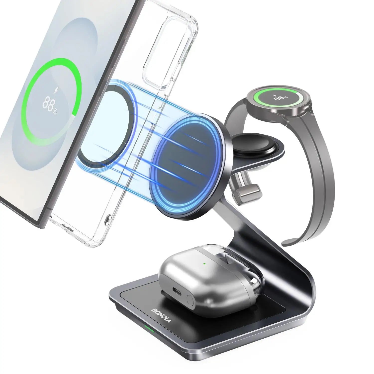 Magnetic 3 in 1 Wireless Charger Station