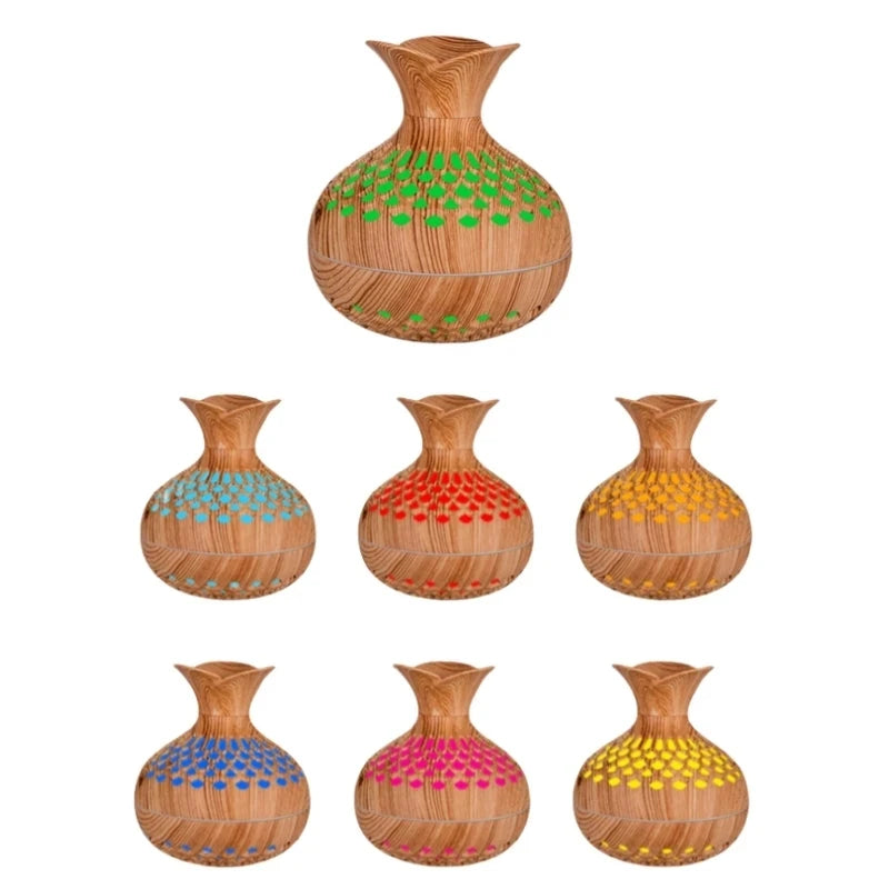 Wood Grain Mini Vase Humidifier