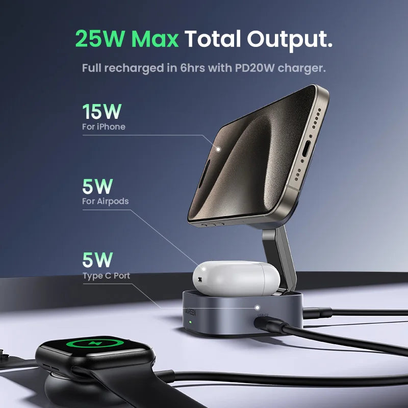 Magnetic Wireless 2-in-1 Charging Stand