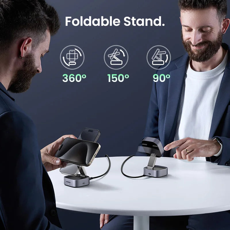Magnetic Wireless 2-in-1 Charging Stand