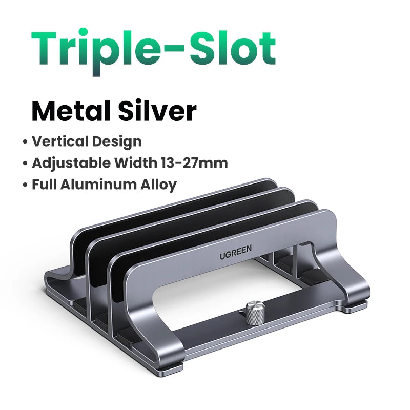 Triple Slots Vertical Laptop/ipad Stand