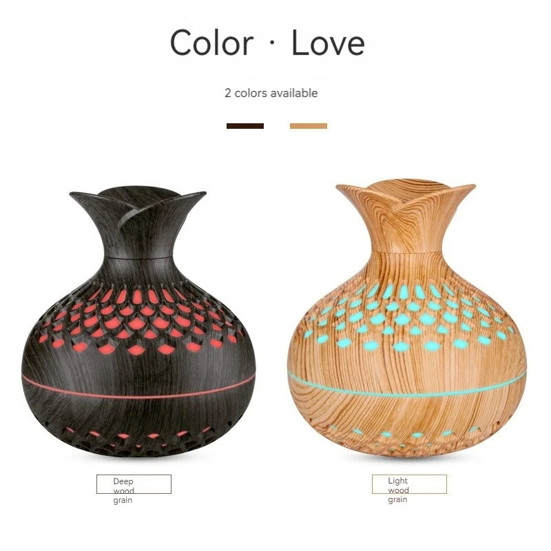 Wood Grain Mini Vase Humidifier
