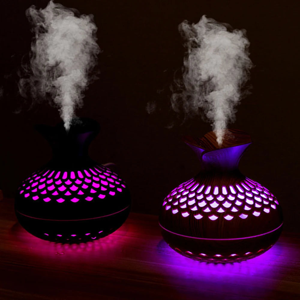 Wood Grain Mini Vase Humidifier